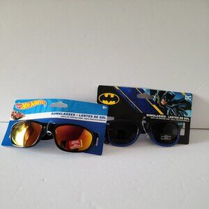 BATMAN & HOT WHEELS TODDLER BOY'S SUNGLASSES -2 PAIR BUNDLE -NWT